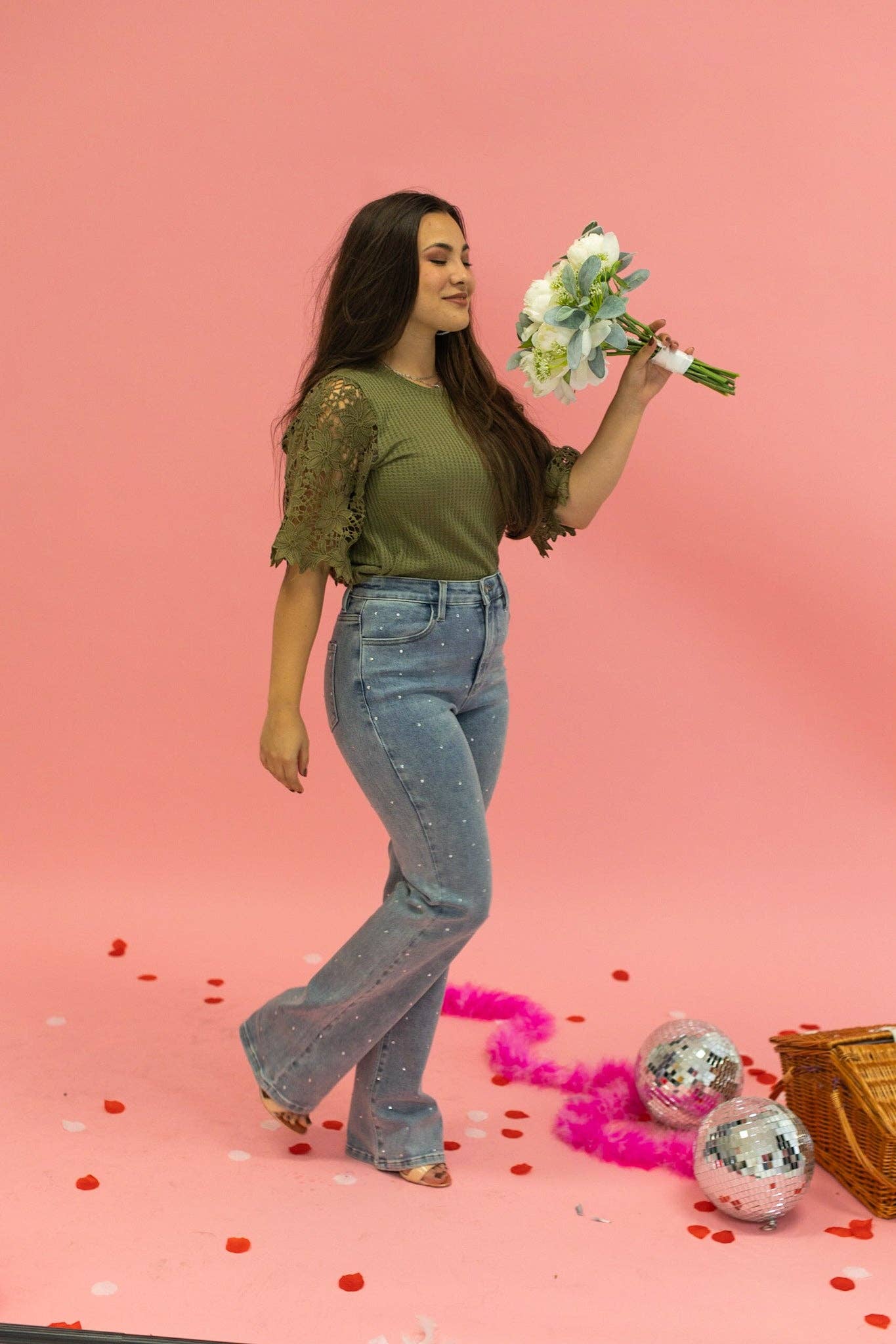 Garden Romance Waffle Knit Top