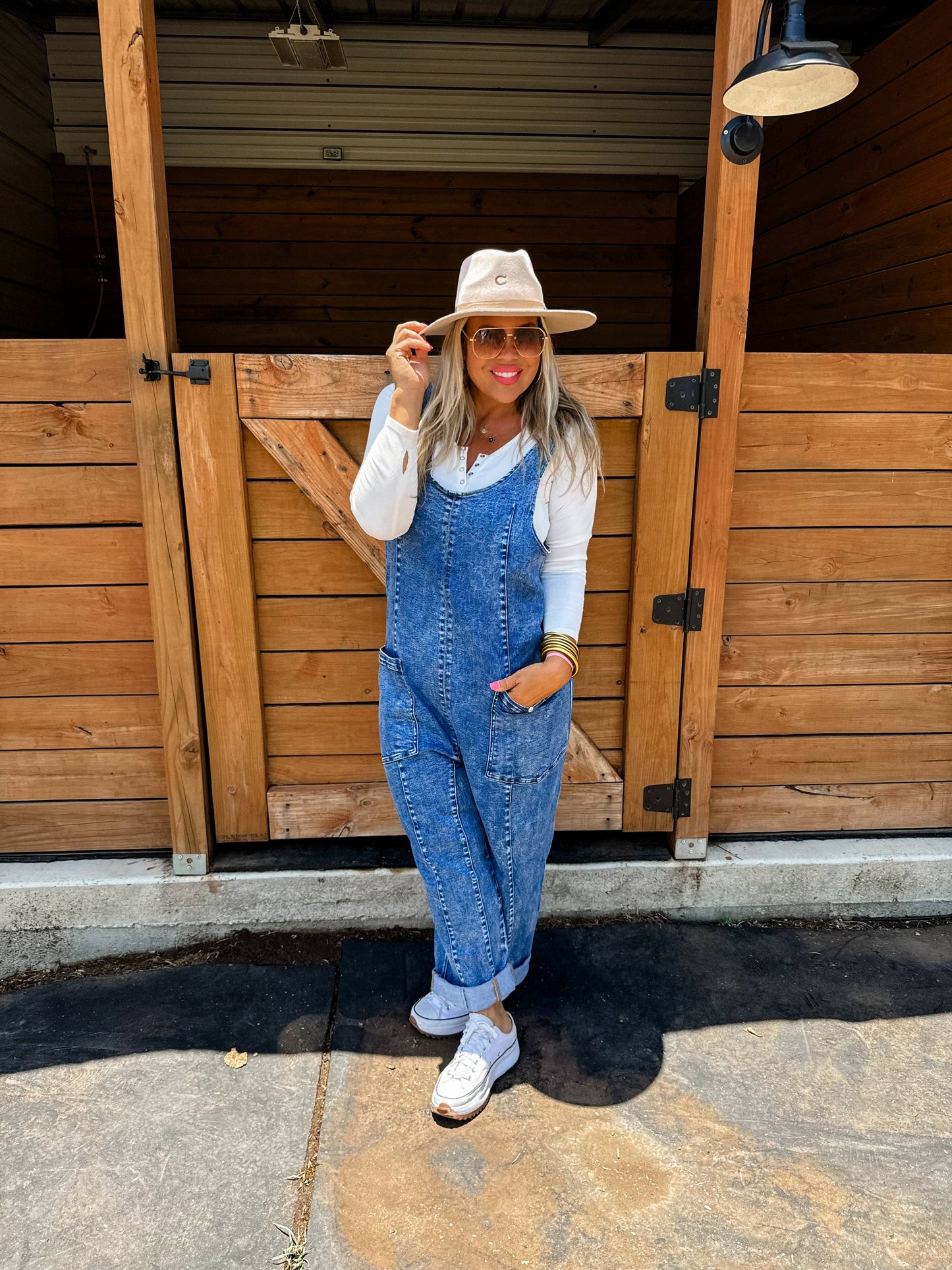 Sunny Days Denim Overalls