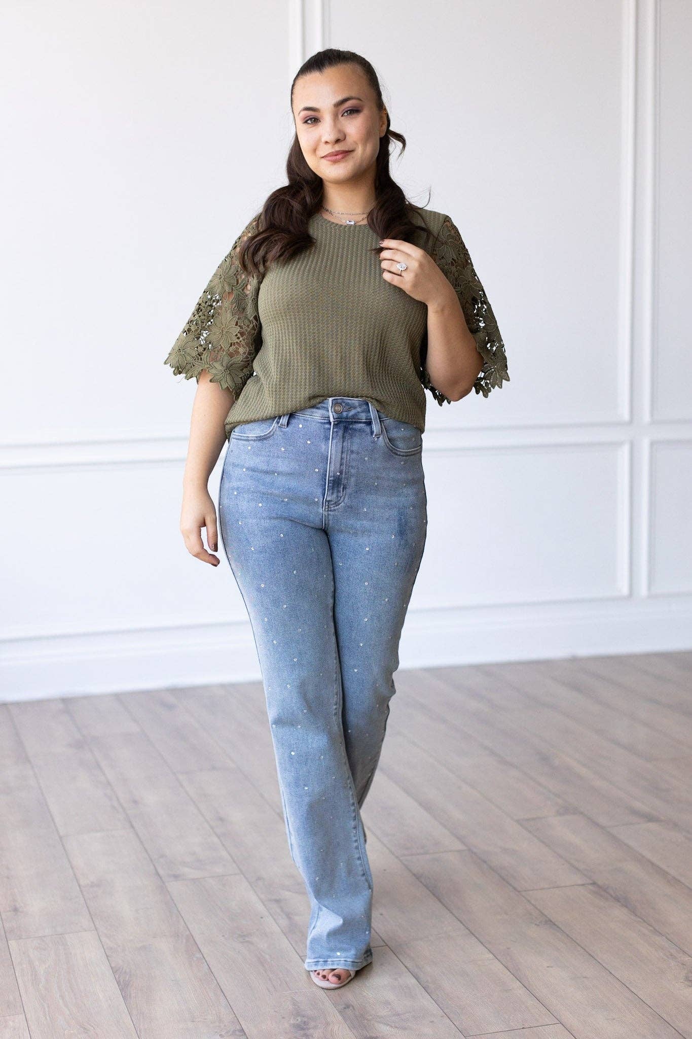Garden Romance Waffle Knit Top