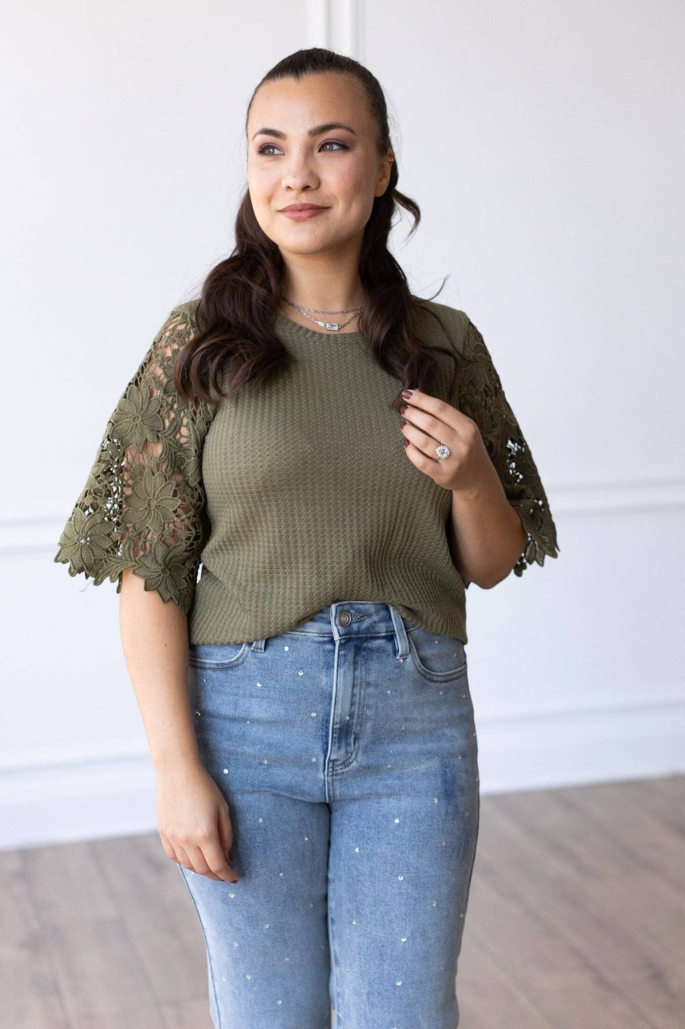 Garden Romance Waffle Knit Top