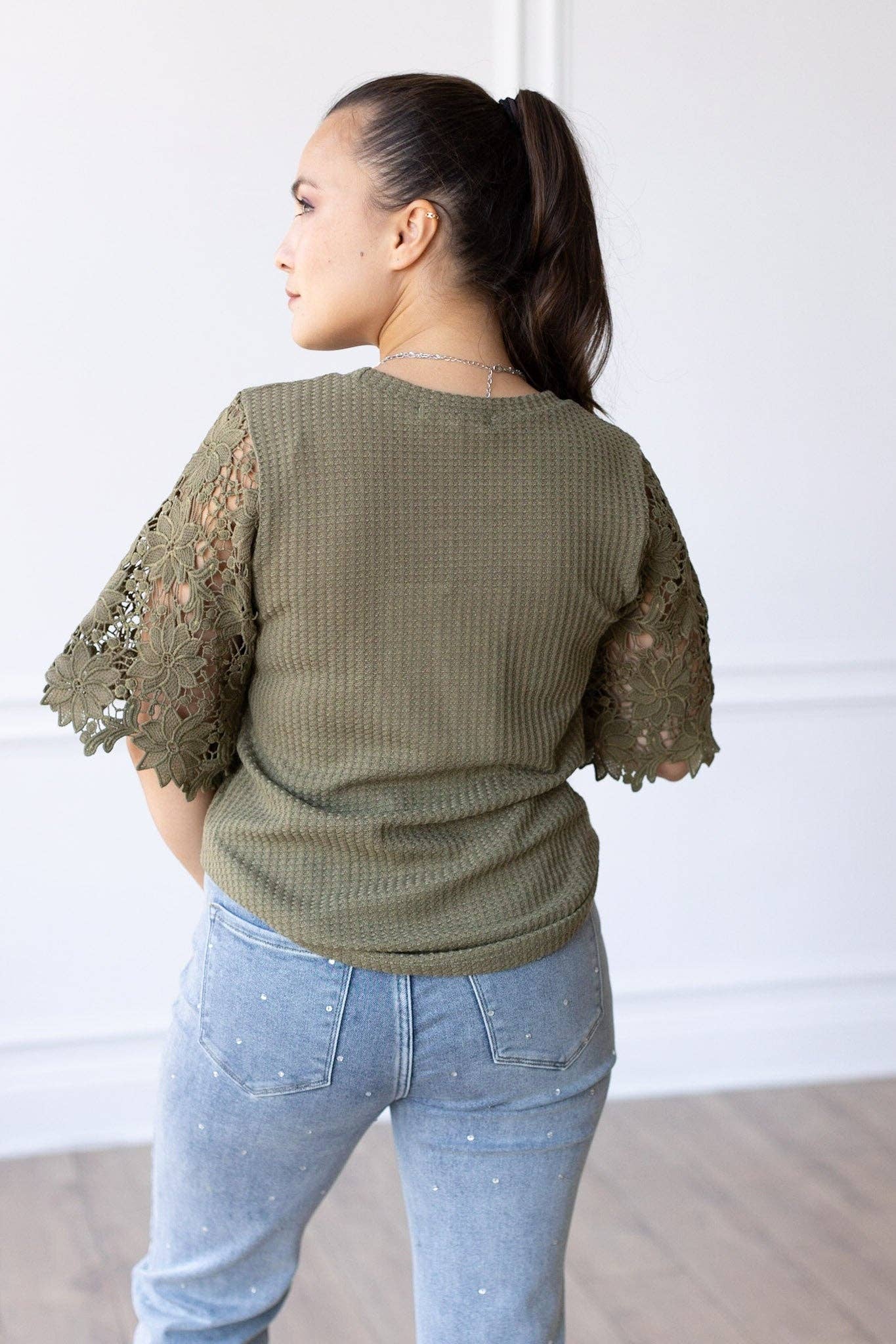 Garden Romance Waffle Knit Top