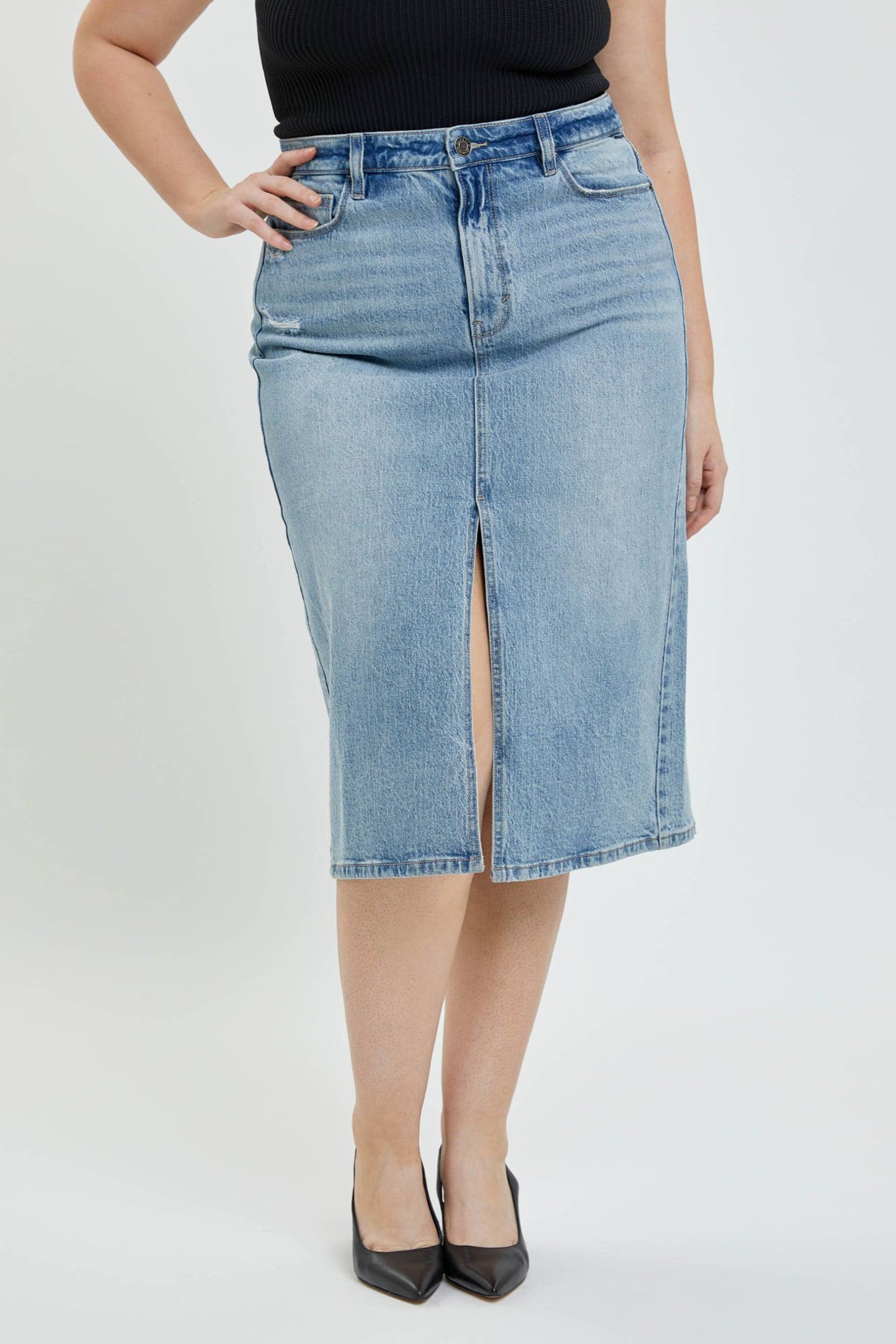 Good Intentions MIDI Denim Skirt