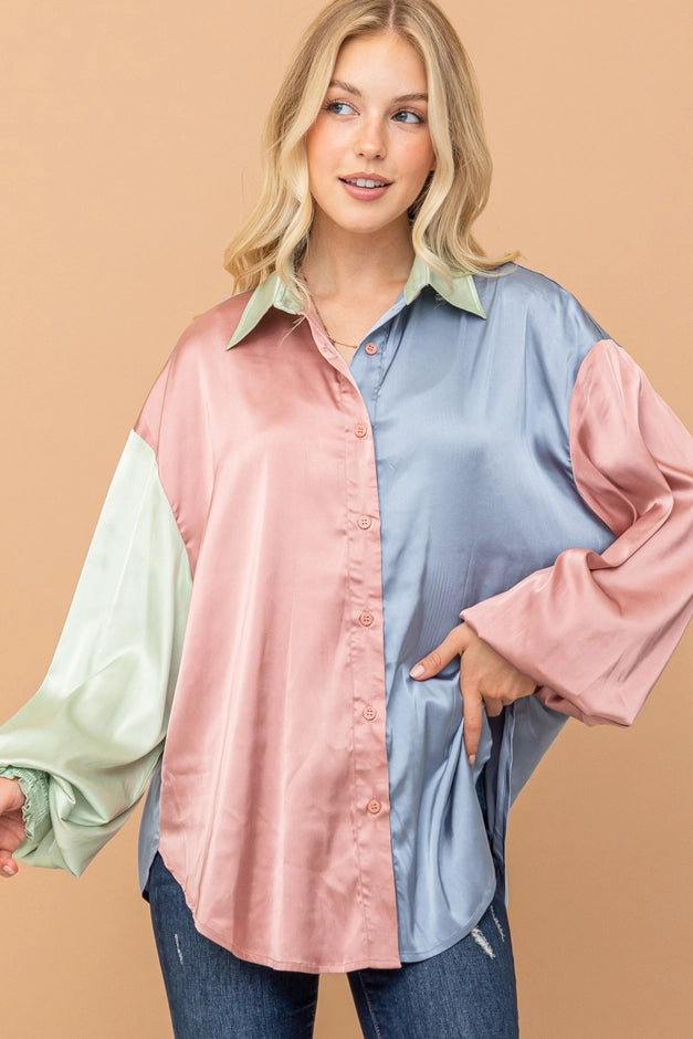 Good As Gone Satin Top